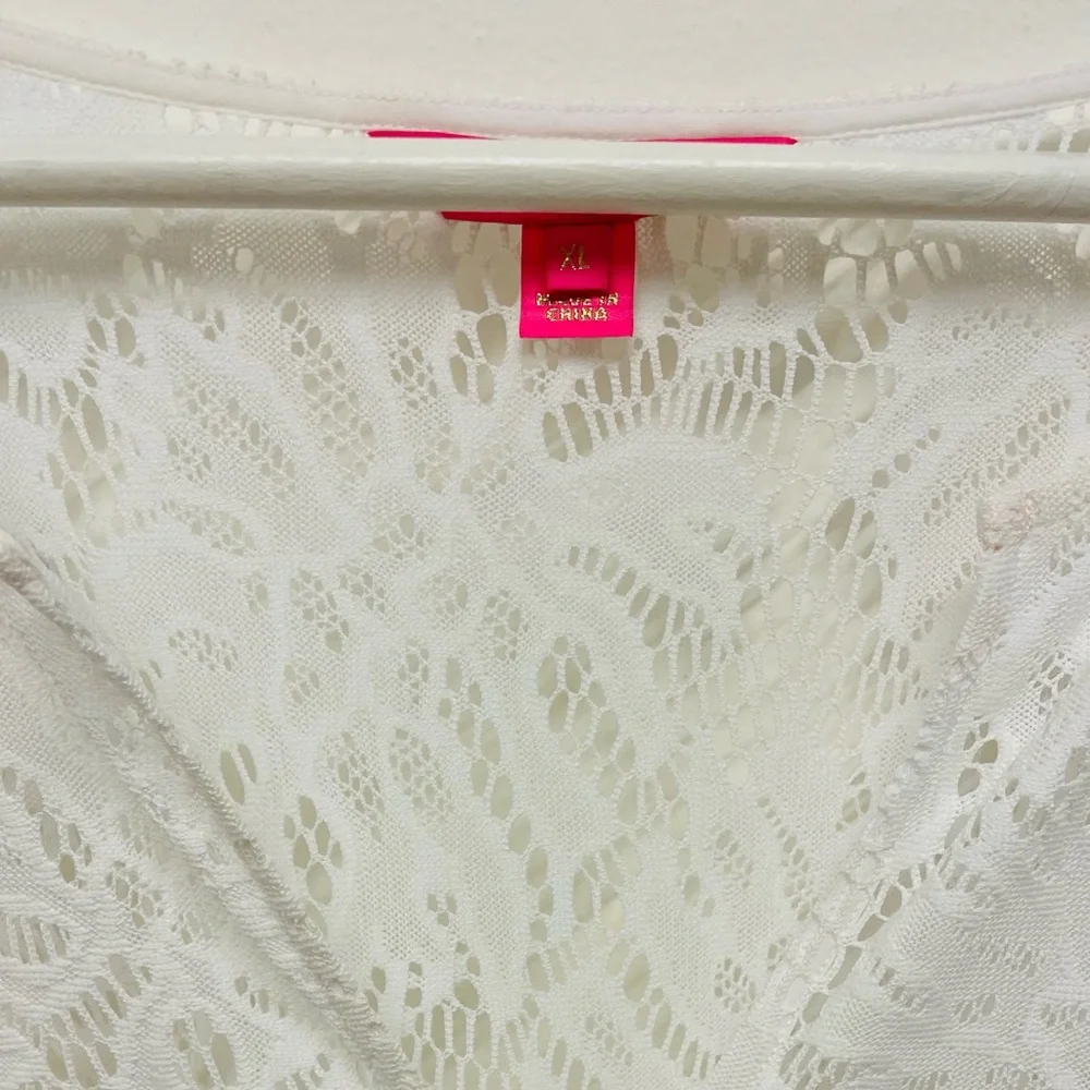 Resort White Lace Swim Lilly Pulitzer Payton Cover-up Dress SIZE XL - Picture 4 of 5